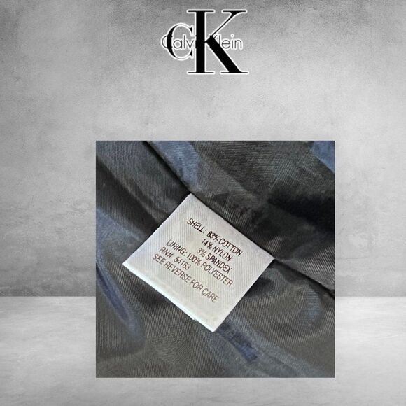 Calvin Klein Denim Stretch Belted Sleeveless Vest, Black, Gunmetal Accents, Sz.2 - Picture 10 of 12